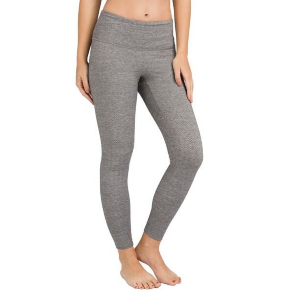 Prana Kimble Jacquard Leggings 7/8 Ankle Gorpcore Outdoors Grey Large L NWT